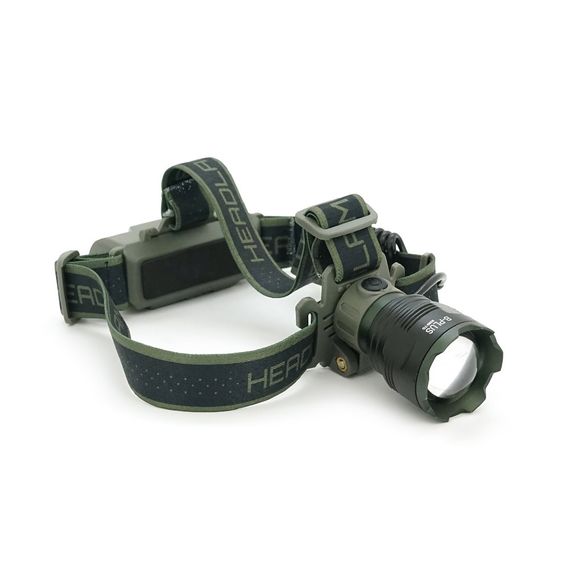 Налобный фонарик BP-8099TG, Zoom, 1 режим, корпус металл, питание от АКБ 18650