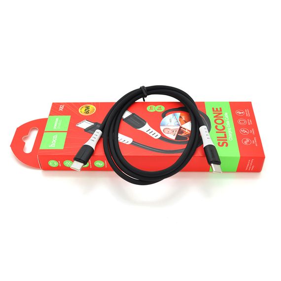 Кабель Hoco X82 silicone,C-Type C,3A,Black,длина 1м,BOX