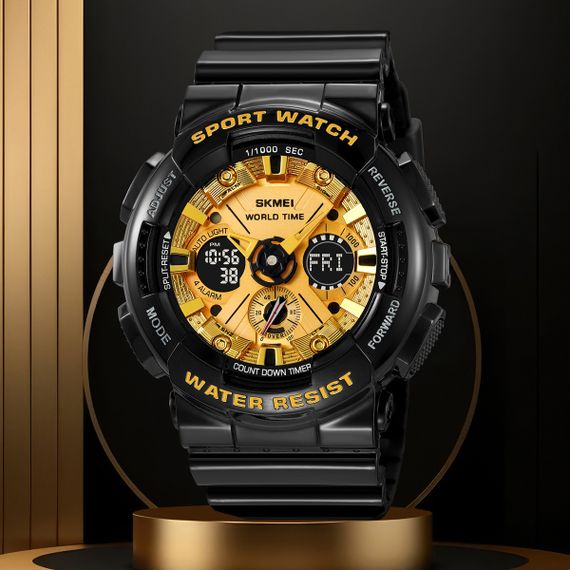 Годинник S2kmei 2118BKGD Black-Gold | Зображення 5