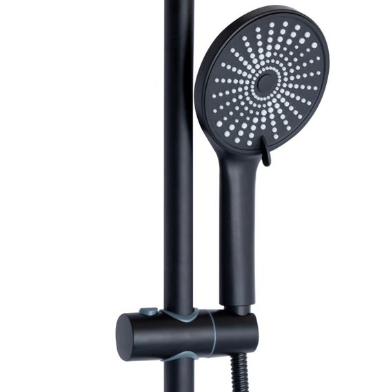 Душова система універсальна Qtap Jay Black Matt з виливом QTJAY111BLM45549 | Зображення 7