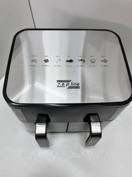 Аэрофритюрница на 2 чаши Zepline ZP-209 с мощностью 4000Вт на 12л | Зображення 5