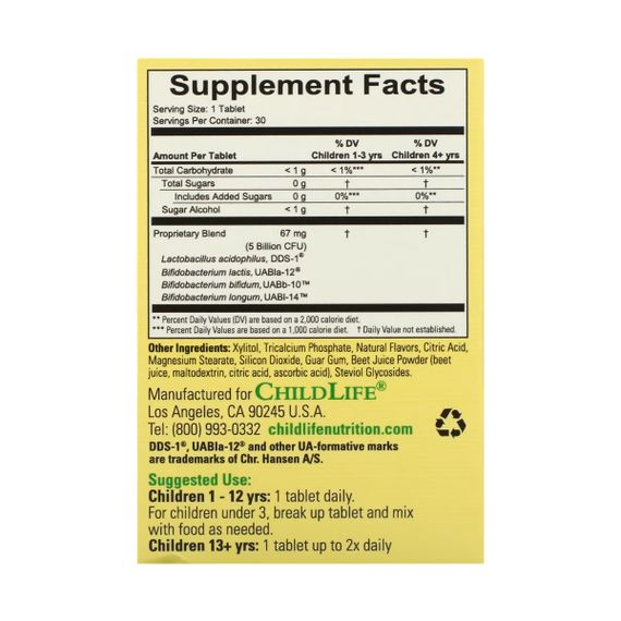 ChildBiotics Immune + Digestive Support - 30 Chewable tabs (Natural Berry) | Зображення 1