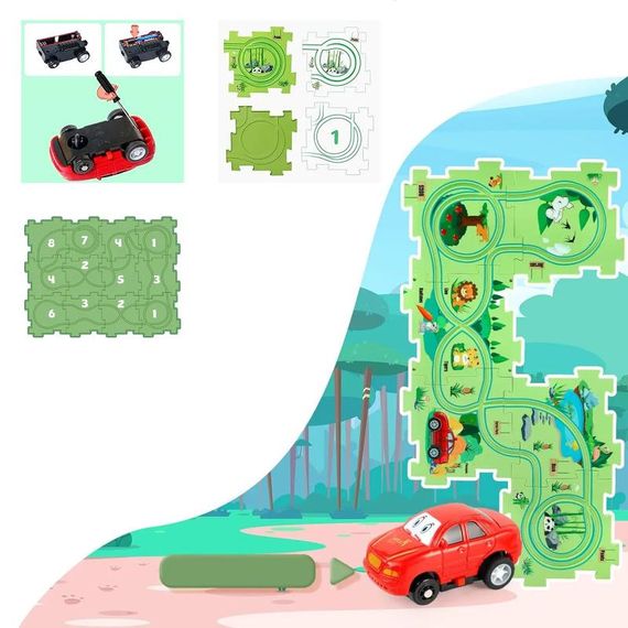 Розвиваюча іграшка-пазл SHT 1103B Forest Park (25pcs) Green | Зображення 4