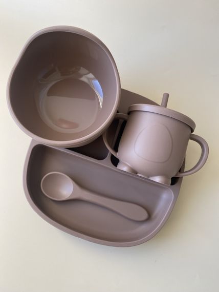 Набір дитячого силіконового посуду Брауні | Зображення 2