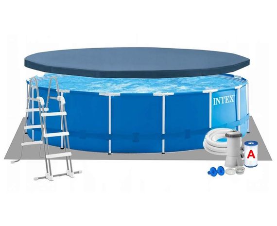 Intex 28242, каркасный бассейн 457 x 122 см Metal Frame Pool (Bestway 56438)