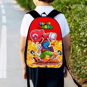 Рюкзак детский Марио" Super Mario" 34х27см,городской ранец для мальчика с принтом (00357)