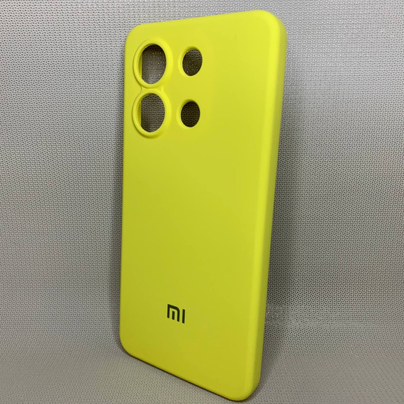 Чохол з логотипом для Xiaomi Redmi Note 13 4G | Протиударний | Soft Touch | Жовтий