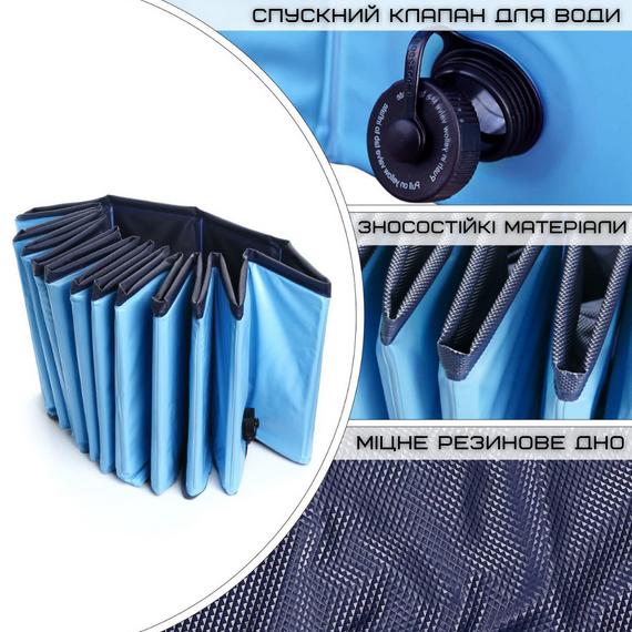 Уличный Бассейн Для Собак Большой Складной 160 см Охлаждающая Ванна Каркасная Виниловая Раскладная Для Домашних Животных и Детей | Зображення 3