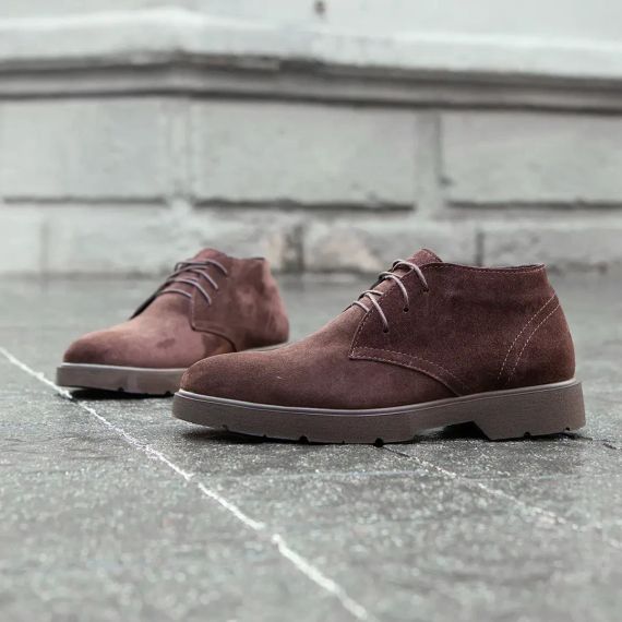 Замшеві черевики коричневого кольору 45 розмір | Зображення 1