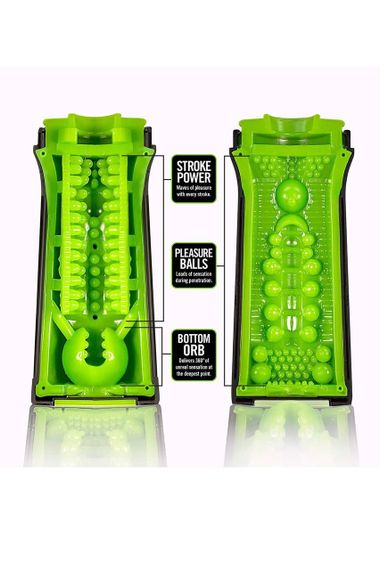 Мастурбатор у колбі M FOR MEN M2 SUPERIOR STROKER BLACK Sex Aura | Зображення 2