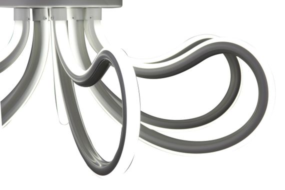 Люстра світлодіодна стельова LED світильник для квартири на стелю лед з пультом 25583 Білий 26х71х71 см. | Зображення 7