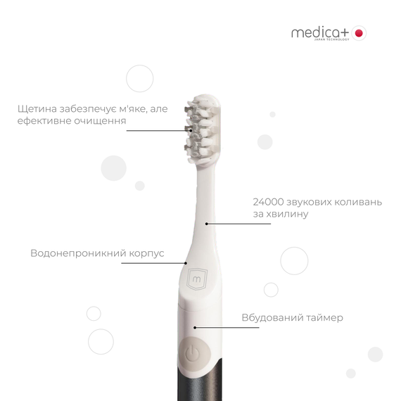 Звукова зубна щітка MEDICA+ ProBrush 7.0 Compact (Black) | Зображення 2