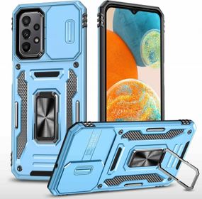 Ударопрочный чехол Camshield Army Ring для Samsung Galaxy A23 4G Голубой / Light Blue
