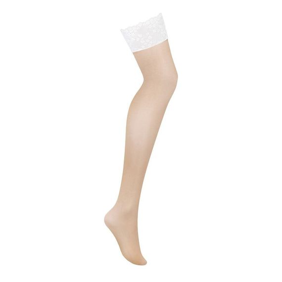 Панчохи Obsessive Heavenlly stockings M/L, широка резинка | Зображення 2