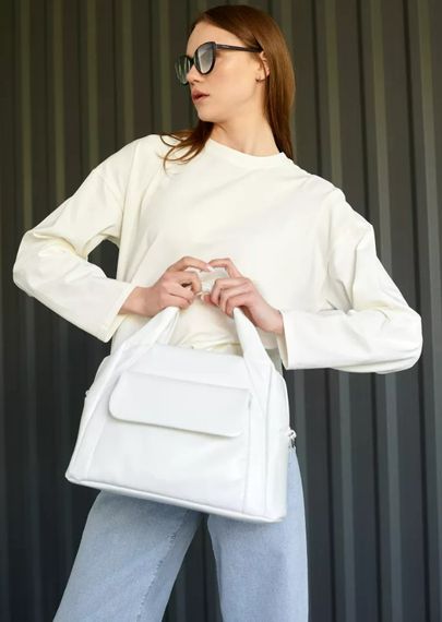 Жіноча спортивна cумка Sambag Vogue BKS біла 37 х 25 х 16 см (90153008) | Зображення 4