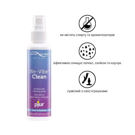 Антибактеріальний спрей pjur We-Vibe Clean 100 мл без спирту та ароматизаторів | Зображення 1