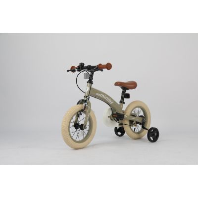 Детский велосипед QPlay Miniby 3 в1, біговел 12&quot;,Grey-Green (CB02MiniBy12Grey-Green) | Зображення 1