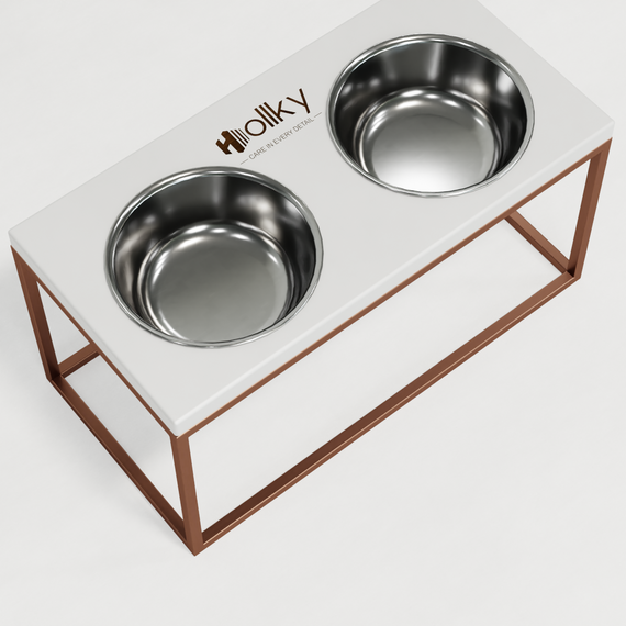 Миски на підставці для середніх і великих собак Hollky Base L (2 × 0,95 л) BL-422120-GLWH | Зображення 4