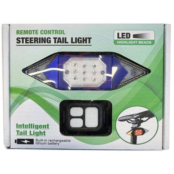 Велоліхтар LY-6700 із зазначенням поворотів (red+yellow+blue), waterproof, Миготливий велоліхтар | Зображення 7