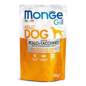 Влажный корм для собак Monge Dog Grill с курицей и индейкой 100 г (8009470013116) - Топ Продаж!