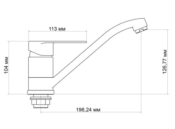 Змішувач для кухні Lidz Tani 003, Chrome (k40) LDTAN003CRM44968 | Зображення 1