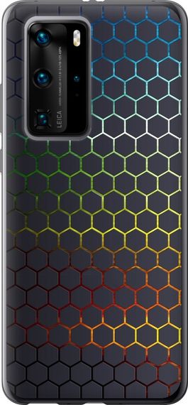Чехол на Huawei P40 Pro Переливающиеся соты "498u-1839-17620"