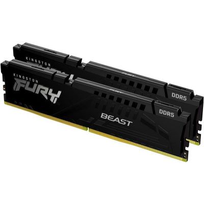 Модуль памяти для компьютера DDR5 32GB (2x16GB) 6000 MHz Fury Beast Black Kingston Fury (ex.HyperX) (KF560C36BBE2K2-32) | Зображення 1
