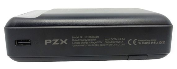 Power Bank 45000 mAh 2,1А реальна ємність PZX C166 зарядка зовнішній акумулятор павербанк сертифікований | Зображення 5