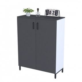 Тумба офисная Loft Design LT-900-1200 белая антрацит