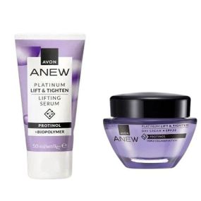 Назва товару: Набір Avon Anew Platinum Lift & Tighten – ліфтинг-сироватка 50 мл + денний крем SPF30 50 мл