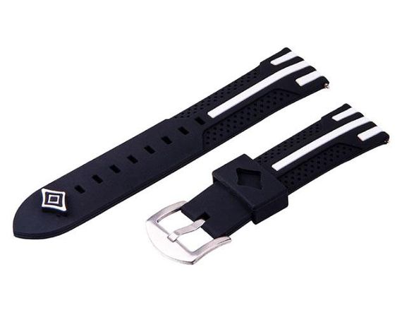 Силіконовий ремінець Primo Dart для годинника Garmin Vivoactive 4 - Black&White
