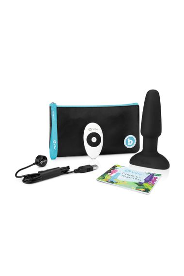Анальная пробка с вибрацией и пультом управления B-VIBE RIMMING PLUG 2, черная Sex Aura | Зображення 1