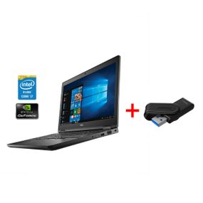 Ноутбук Б-клас Dell Latitude 5591 / 15.6" (1920x1080) IPS / Intel Core i7-8850H (6 (12) ядер по 2.6 - 4.3 GHz) / 16 GB DDR4 / 512 GB SSD NVMe / nVidia GeForce MX130, 2 GB DDR5, 64-bit / WebCam / Win 11 Pro б/в + Подрунок Флеш-накопичувач 64GB