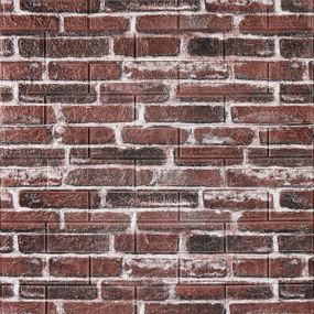 Декоративна 3D панель самоклейка 700х770х5мм Цегла червона Катеринославська (043) SW-00000031