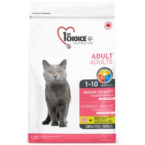 Корм 1st Choice Cat Adult Indoor Vitality сухой с куриицей для котов живущих в помещении 2.72 кг