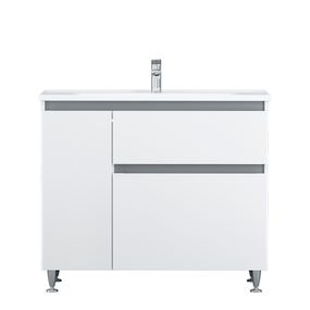 Тумба підлогова AM.PM X - Joy 100 см лівобічна з умывальником (M85-FSL10026-WC10026WG38)