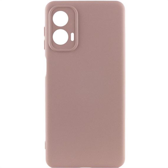Чохол TPU GETMAN Liquid Silk Full Camera для Motorola Moto G24 Рожевий / Pink Sand