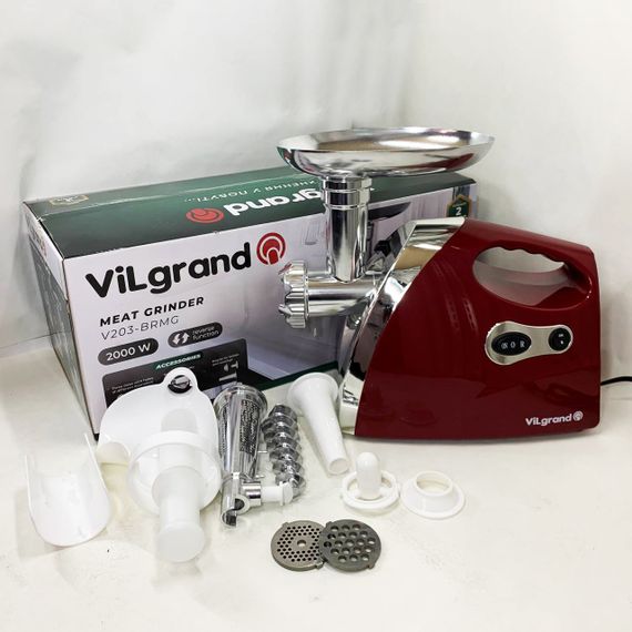 Електром'ясорубка ViLgrand V203-BRMG. Колір: червоний | Зображення 6