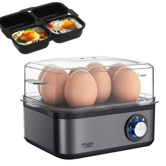 Яйцеварка на 8 яєць 800 Вт Adler AD 4486 Gun Metal