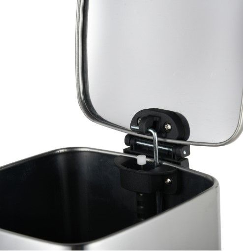 Відро для сміття Zerix Kubix-TC0108 SS Color з плавним закриттям, квадратне, 8 л, нержавійка (ZX5891) | Зображення 3