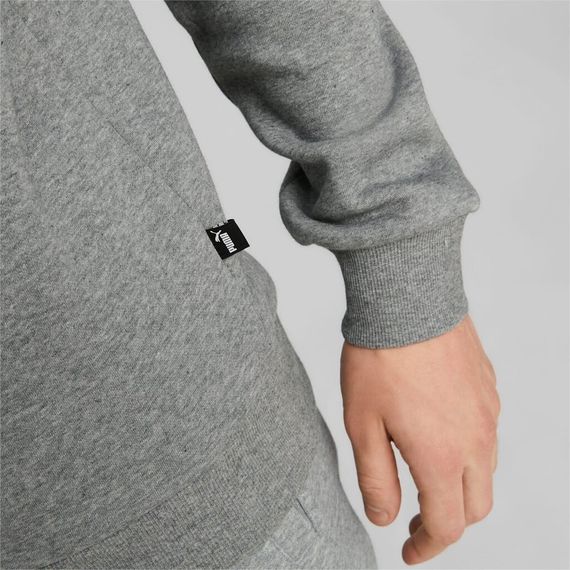 Толстовка мужская Puma Power Logo Crew Neck Sweatshirt​​​​​​ 849791 03 (серый, хлопок, флис, спортивная, пума) | Зображення 5
