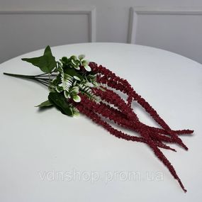 Гілка амаранту штучна 5шт/уп. Колір: червоний RT-36
