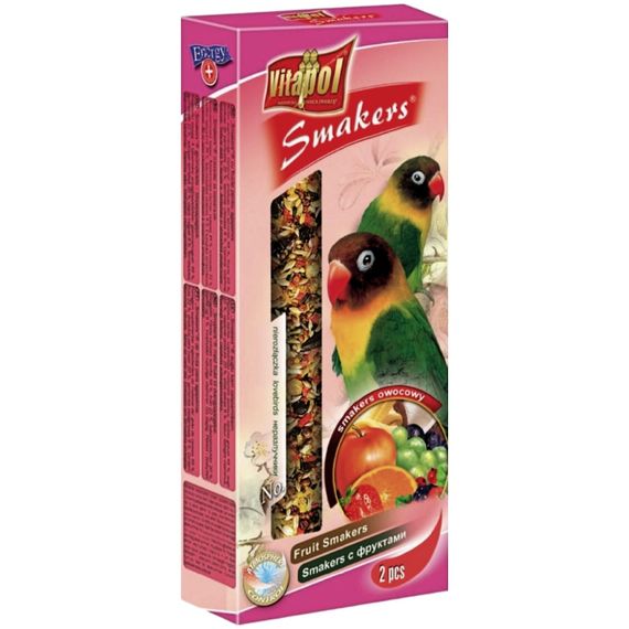 Корм для нерозлучників Vitapol Smakers Snack снекі з фруктами 2 шт / 90 г (5904479026088)