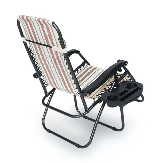 Крісло-шезлонг YT36696, 1800*650*1150мм, Brown/White OEM | Зображення 2