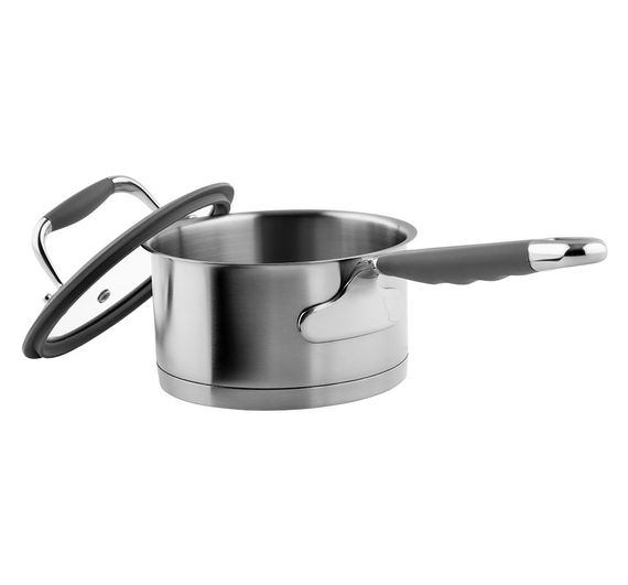 Кухонний ковш Vinzer Profi 50181, 1.5 л, 16 см, з нержавіючої сталі з кришкою, для всіх типів плит