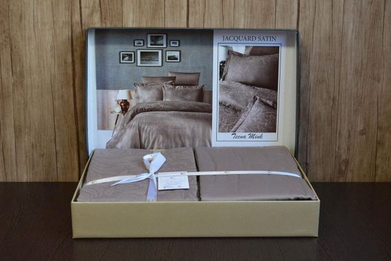 Постільна білизна First Choice Jacquard Satin 200 х 220 см Tecna Mink | Зображення 2