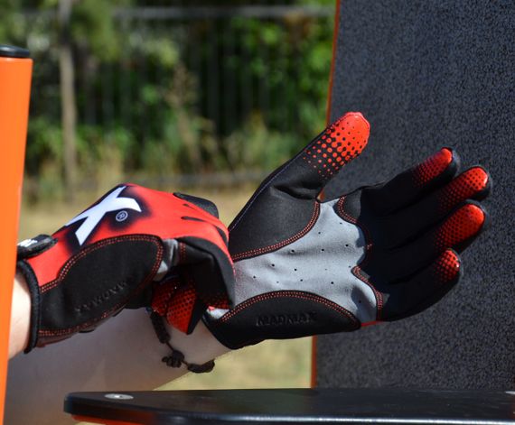 Рукавички для фітнесу MadMax MXG-101 X Gloves Black/Grey/Red XL | Зображення 6
