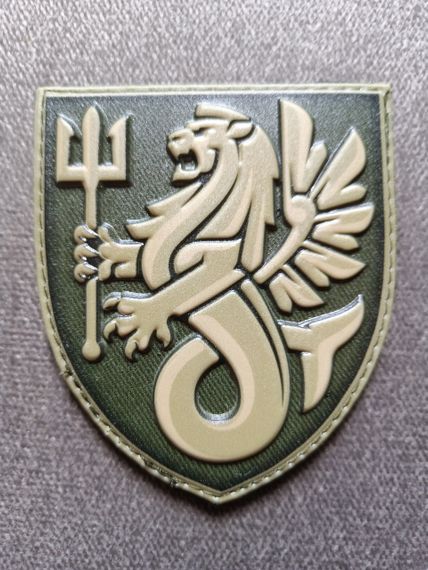 Шеврон 37 ОБМП (резиновый зеленый)