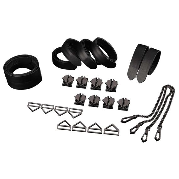 Набір із 8 ременів для зв'язування LOCKINK 8-Bondage-Straps Restraint Set — Black Sex Aura | Зображення 6
