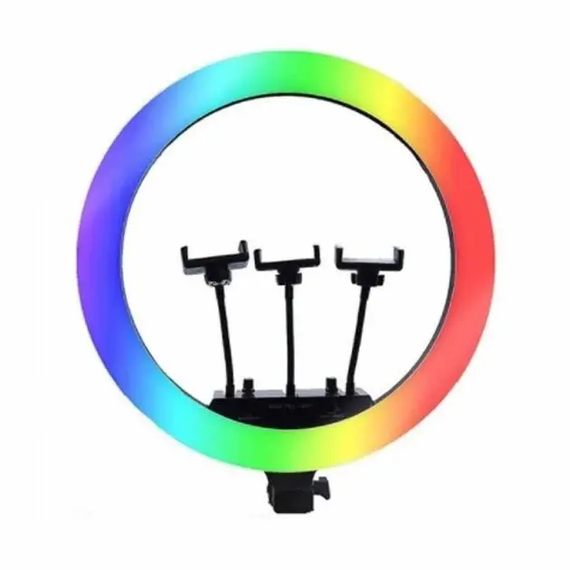 Кольцевая LED лампа RGB MJ18 45см 3 крепления | Зображення 2